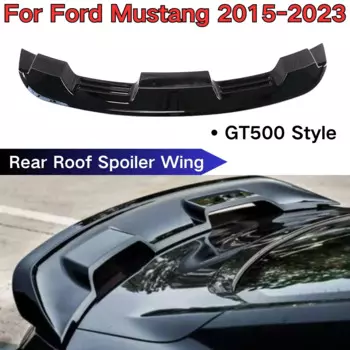 Для Ford Mustang 2015 2016-2023, спойлер на заднюю крышу багажника, стильные автомобильные аксессуары GT500, глянцевый черный, из углеродного волокна