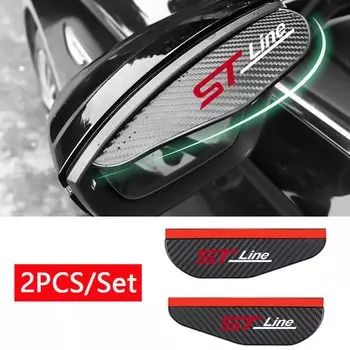 Для FORD ST Focus x 2 3 Kuga FIESTA MONDEO непромокаемая ST линия автомобильное зеркало заднего вида дождь аксессуары для бровей Декор