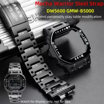Для G-SHOCK DW-5600 модный комплект GMW-B5000 корпус ремешок 3459 ремешок из нержавеющей стали корпус часов Mecha Warrior модифицированный браслет ремешок для часов