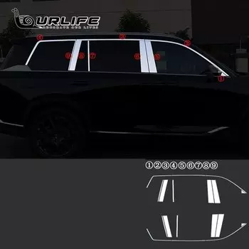 Для GAC Trumpchi GS8 2021 до 2024 аксессуары оконная отделка нержавеющая сталь устойчивая к царапинам стойка крышка автомобильные аксессуары