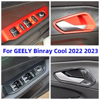 Для GEELY Binray Cool 2022 2023, аксессуары для интерьера, дверной подлокотник, переключатель окна, Защитная панель управления, крышка, отделка