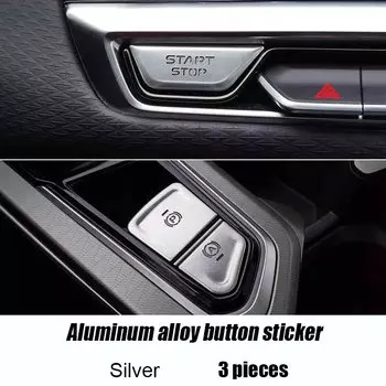 Для Geely Emgrand 2022, 2023, 2024, запуск одним щелчком мыши, электронный ручной тормоз, наклейка на кнопку из алюминиевого сплава, декоративные рамки