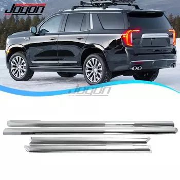 Для GMC YUKON для Chevy Chevrolet Tahoe Suburban 2021+ хромированная наружная боковая дверь автомобиля, полоса кузова, защита крыла, отделка