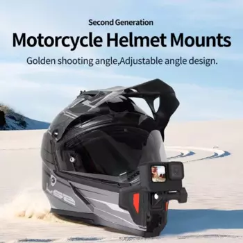 Для GoPro 12 Hero 11 10 DJI Osmo Action Insta360 Аксессуар Ремешок для крепления на шлем съемный передний подбородок с первого взгляда