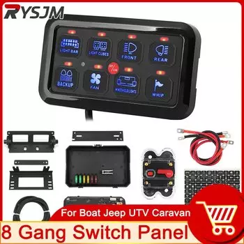 Для грузовика, каравана, лодки, 6/8 землей, светодиодная панель переключателей, реле включения-выключения, система фонового освещения, электронное реле по индивидуальному заказу
