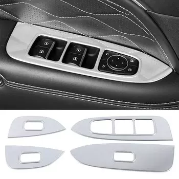 Для GWM Tank 300 2022 2023 LHD стеклоподъемник переключатель Панель рамка Крышка отделка интерьерные аксессуары углеродный Черный Нержавеющая сталь декор