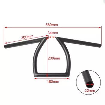Для Harley Honda Yamaha Kawasaki Suzuki Cafe Racer Chopper Bobber мотоцикл 22 мм 7/8 дюйма 25 мм 1 дюйм руль ретро ручка перетаскивания Z бар