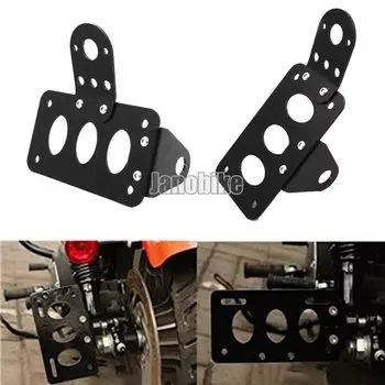 Для Harley ось боковое крепление скутер мопед держатель номерного знака номерной знак мотоцикла задний задний фонарь кронштейн алюминий