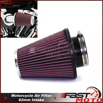 Для Harley Softail Road King FLHR элемент воздушного фильтра с высоким расходом овальный конический RC-3680 замена впускного воздухоочистителя 62 мм впуск