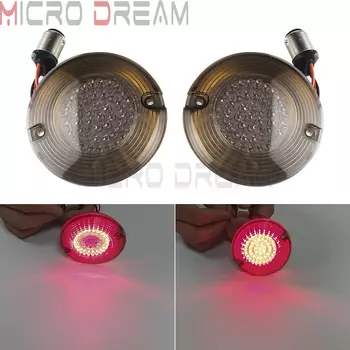 Для Harley Touring Electra Glide Road King Heritage Softail мотоциклетный задний светодиодный сигнал поворота 1157 Bullet 3 ''светильник