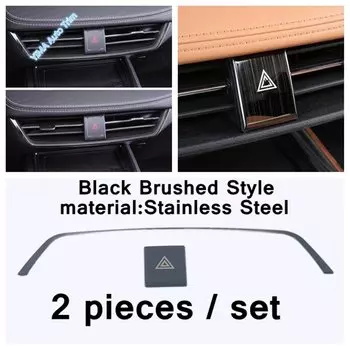 Для Haval Jolion 2021-2024, нержавеющая сталь, внутренний аварийный светильник, переключатель лампы, кнопка предупреждения, накладка, наклейка, аксессуары