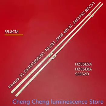 Для Hisense 55V3A 55HE550S6U51-T0L2B1-2X6 8 ЖК-телевизоров, лампочка 59,8 см, 68 светодиодов, 100% новая лампочка для подсветки