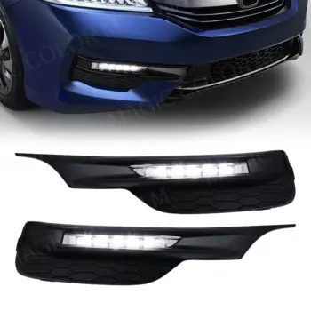 Для Honda Accord Sedan 2016 2017 2018 2019 2020 светодиодные DRL дневные ходовые огни фары противотуманные фары провода переключатель водонепроницаемый 12 В