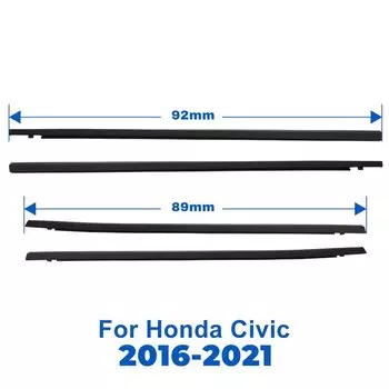 Для Honda Civic 2006-2019 уплотнитель окна автомобиля, серебряная уплотнительная лента для боковых дверей, стекла, окна, уплотнительная лента, резиновая отделка
