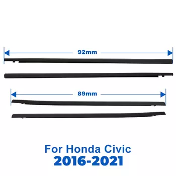 Для Honda Civic 2012- 20212013 2014 2015 2016, автомобильный уплотнитель для окон, уплотнительный ремень, резиновые уплотнительные ленты для очков