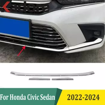 Для Honda Civic Sedan 2022 2023 2024 Хром передний Нижний Бампер решетка Нижняя крышка защитная полоса отделка аксессуар автостайлинг