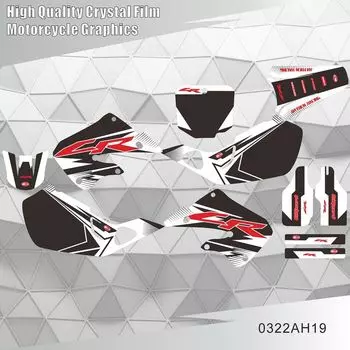 Для Honda CR125 CR 125 1998 1999 CR250 CR 250 1997 1998 1999 полностью графические наклейки на задний план мотоцикла с индивидуальным номером