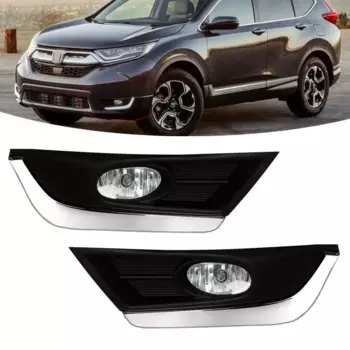 Для Honda CR-V 2017 2018 2019 2020 2021 2022 противотуманная фара в сборе для переднего бампера автомобиля, ходовая фара с проводным переключателем, хромированная отделка