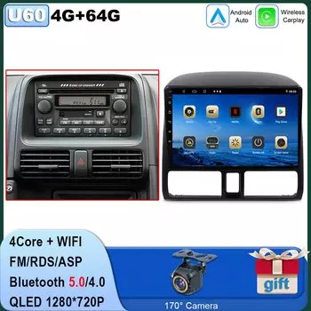 Для Honda CR-V 2 CRV 2001-2006 Автомобильный радиоприемник Android Автомобильный мультимедийный видеоплеер Навигация GPS Carplay Экран Авто Стерео