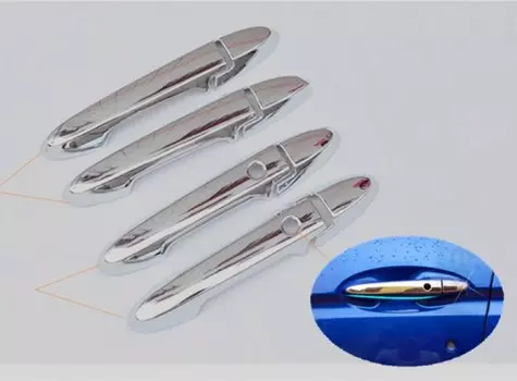 Для Honda Fit / Jazz 2014 2015 2016 2017 2018 2019 2020 хромированная дверная ручка Крышка отделка с умным замочным отверстием автомобильные аксессуары Стайлинг