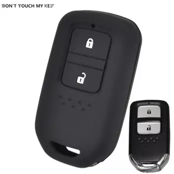 Для Honda HR-V Vezel Fit Jazz City Civic Accord силиконовый чехол для дистанционного ключа, чехол для брелка, держатель кожи, 2 кнопки 2015-2018