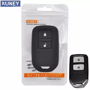 Для Honda HR-V Vezel Fit Jazz City Civic Accord силиконовый чехол для дистанционного ключа, чехол для брелка, держатель кожи, 2 кнопки 2015-2018