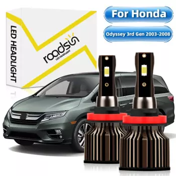 Для Honda Odyssey 3-го поколения 2003-2008Светодиодные лампы для автомобильных фар H11 Hi/Lo Beam 6000K Белый 25000LM 400% Супер яркий Plug And Play