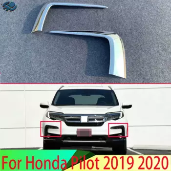 Для Honda Pilot 2019 2020 автомобильные аксессуары ABS хромированная передняя противотуманная фара лампа отделка бровей декоративная наклейка