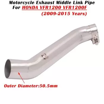 Для HONDA VFR1200 VFR1200F VFR 1200 F 2009 - 2014 2015 мотоциклетная система выхлопных газов, модифицированный глушитель 51 мм, средняя звеньевая труба