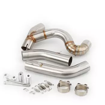 Для Honda VFR 800 2002–2013 VFR800 VTEC RC46/ABS Escape без шнуровки мотоциклетный глушитель среднего звена труба 51 мм