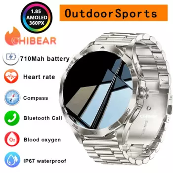 Для Huawei GT4 смотреть компас GPS спорт smartwatch мужчины 710mAh батареи 1,85 дюйма AMOLED экран Bluetooth звонок смарт-часы
