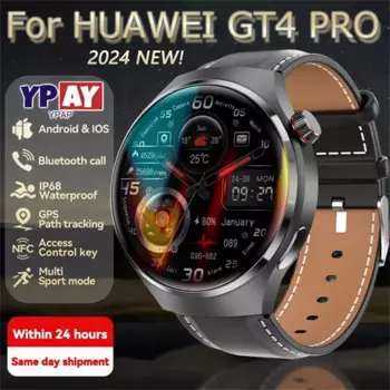 Для HUAWEI Watch 4 Pro GPS NFC Смарт-часы для мужчин 1,53-дюймовый AMOLED-экран Сердечный ритм Bluetooth Вызов IP68 Водонепроницаемые мужские умные часы 2024