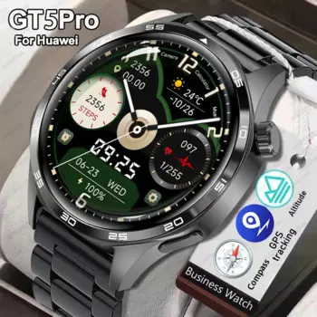 Для HUAWEI Watch 5 PRO Смарт-часы Мужчины GT5 Pro AMOLED HD Экран Bluetooth Вызов GPS NFC Сердечный ритм Спортивные умные часы Женские 2024 Новинка