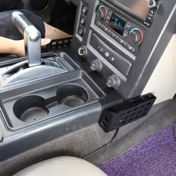 Для Hummer H2 2001-2007 коробка для хранения центральной консоли автомобиля с двумя корзинами отделка из алюминиевого сплава черные аксессуары для интерьера