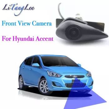 Для Hyundai Accent RB 2010 ~ 2017, автомобильный логотип, камера переднего вида, ночное видение HD, водонепроницаемая, широкоугольная, для слепых зон, парковочная камера