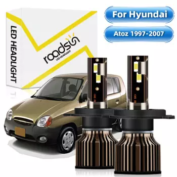[Для Hyundai Atoz 1997-2007] Светодиодные лампы H4 Дальний/ближний свет фары 6000K белый 400% лм сверхъяркий Plug And Play