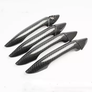 Для Hyundai Elantra 2012-2016 хромированная накладка на дверную ручку из углеродного волокна, набор накладок 2013 2014 2015, аксессуары, наклейки, Стайлинг автомобиля