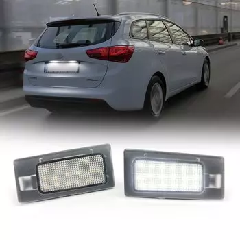 Для Hyundai Elantra Accent Solaris i30 для Kia Ceed Cerato Forte KX3, белая светодиодная лампа номерного знака, номерные огни