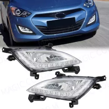 Для Hyundai Elantra GT I30 2012 2013 2014 2015 2016 передний бампер автомобиля противотуманные фары аксессуары 12 В светодиодные DRL дневные ходовые огни