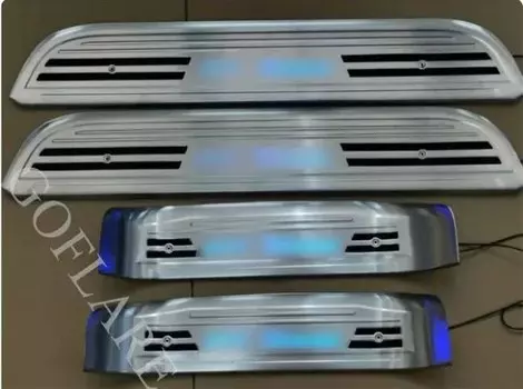 Для Hyundai Grand Starex 2 H-1 H1 i800 H300 2007 2008 2009 2010 2011 2012 2013 2016 2017 2018 2019 2020 автомобильные аксессуары светодиодная Накладка на порог Защитная Накладка на порог педаль