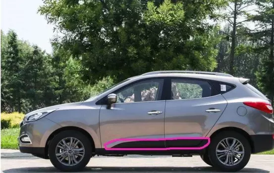 Для Hyundai ix35 2009-2016 автомобильный Стайлинг ABS боковые молдинги боковые двери Украшение