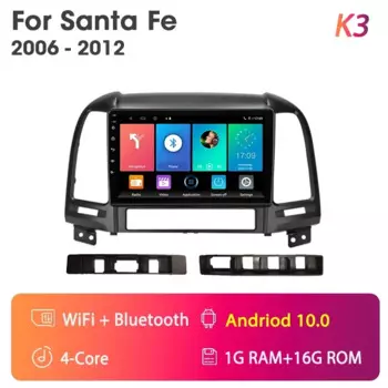 Для Hyundai Santa Fe 2 2006-2012 Android Автомобильный радиоприемник GPS-навигация 2 Din 4G Мультимедийный видеоплеер DVD Carplay Стерео головное устройство