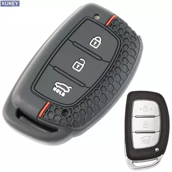 Для Hyundai Santa Fe Accent I10 I20 I30 IX35 2013 2014 2015 силиконовый пульт дистанционного управления с кольцом-цепочкой, чехол, защита 3 кнопки