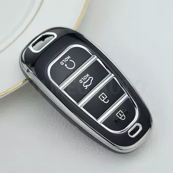 Для Hyundai Santa Fe Tucson 2022 NEXO NX4 Atos Prime Solaris 2021, чехол из ТПУ для дистанционного ключа автомобиля, 4 кнопки, автоаксессуары