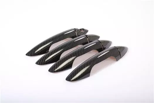 Для HYUNDAI SOLARIS 2010 2011 2012 2013 2014 2015 углеродное волокно Автомобильная дверная ручка Крышка отделка наклейка Стайлинг Аксессуары