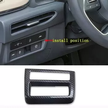 Для Hyundai Sonata 10th DN8 2020 2021, внутренняя крышка переключателя регулировки фар, накладка, левая центральная крышка управления, наклейка для автомобиля