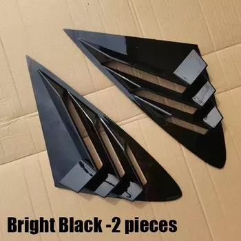 Для Hyundai Sonata DN8 2024, треугольные жалюзи на заднее окно, декоративная рамка, материал ABS, ярко-черный