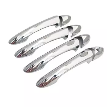 Для Hyundai Sonata/I45 2011 2012 2013 2014 2015, хромированная накладка на дверную ручку автомобиля из углеродного волокна, наклейка, аксессуары для стайлинга