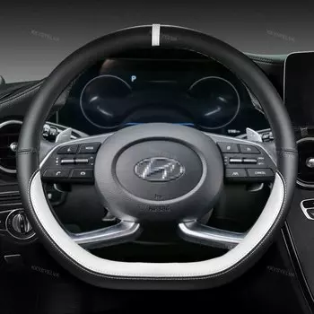 Для Hyundai Tucson IX35 2021 NX4 Elantra 7th Sonata 10th 2020 2021 из искусственной кожи D Shape чехол рулевого колеса автомобиля Auto Accessories