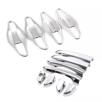 Для Hyundai Tucson LHD 2015-2020 хромированная боковая дверная ручка, накладка на дверную чашу, рамка из АБС-пластика, защитная наклейка, крышка